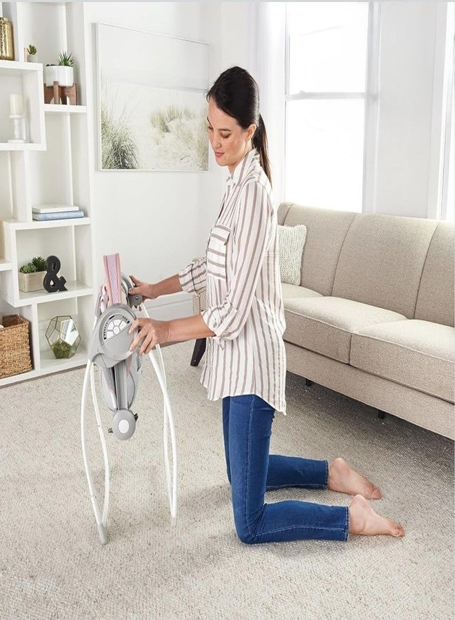 Richtots Premium Baby Swing Portable Baby Swing with Music, Speed Control Flora Design - Image 4